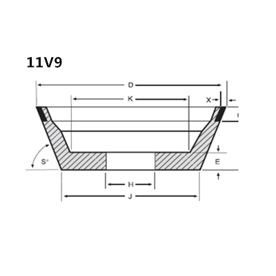 11V9 Diamond Grinding Wheel