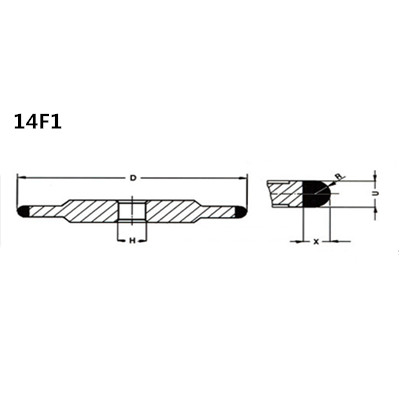 14F1 diamond grinding wheel