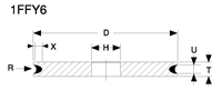 1FFY6 shape grinding wheel