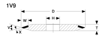 1V9 shape grinding wheel