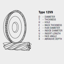 12V9 diamond wheel