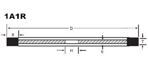 1A1R Diamond Cutting Wheel