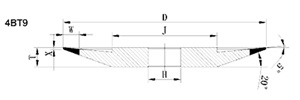 4BT9 cbn grinding wheel