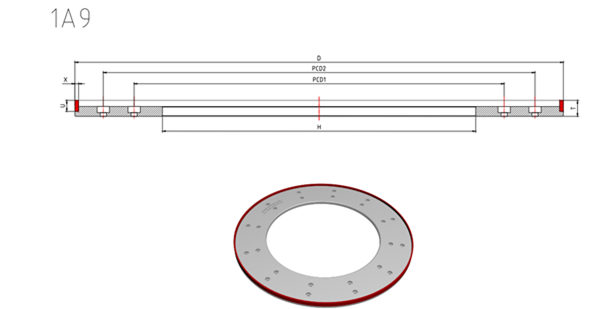 1A9 vitrified cbn grinding wheel