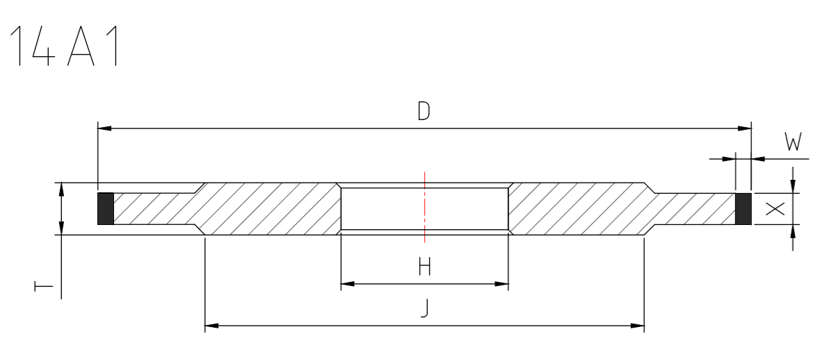 14A1 shape grinding wheel