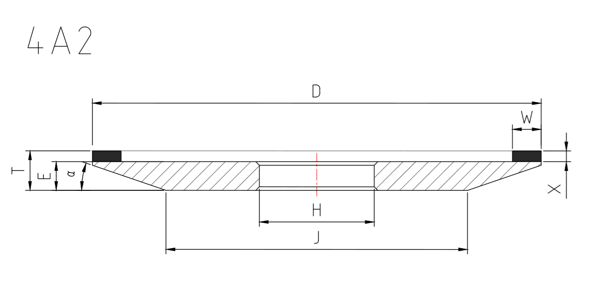 4A2 diamond grinding wheel